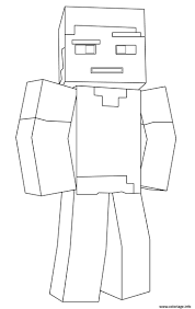 coloriage minecraft steve a imprimer para colorir desenhos artisanat maraca pinata