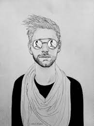 Pencil Drawing Black And White Man Fashion Glasses Pencil Drawings Drawings Art