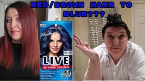 Dying My Hair From Red Brown To Blue Hair Dye Fail Schwarzkopf Blue Mercury Youtube