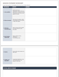 Mission And Vision Statement Templates Smartsheet