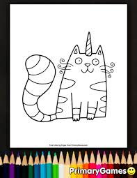 Tabby Caticorn Coloring Page Free Printable Ebook Unicorn Coloring Pages Coloring Pages Online Coloring Pages
