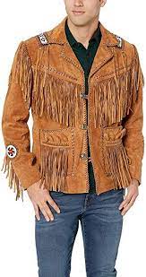 Scottish Designer Men S Western Suede Leather Brown Fringed Bones Jacket Small At Amazon Men S Coats And Jackets Faux Leather Jacket Men Leather Jacket Men