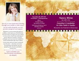 Brochure Nancy Rhine, MS, LMFT, CPG