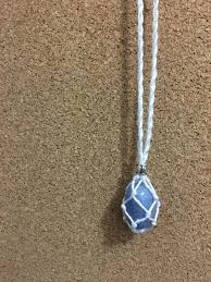 Handmade Macrame Crystal Necklace Holder Crystal Necklace Lilallyco Crystal Necklace Diy Handmade Crystal Necklace Crystal Necklace