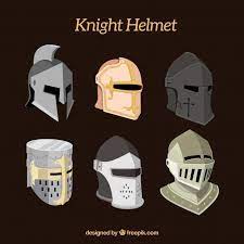Download Set Of Six Knight Helmets For Free Knight Helmet Knight Helmet Design Helmet Drawing