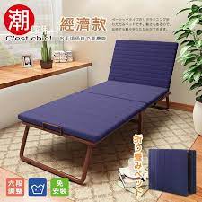 c est chic 菊池3段收納折疊床 免安裝 藍 床架丨床組 特力家購物網in 2021 guest bed lounge chair recliner chair