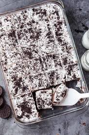 It's made with crushed oreos, cream cheese, chocolate pudding and cool whip and garnished with peeps and easter egg candies. Chocolate Lasagna No Bake Dessert Natashaskitchen Com