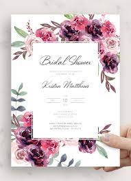 Start Planning With Bridal Shower Burgundy Floral Bridal Shower Invitations Bridal Shower Invitations Diy Floral Wedding Invitations