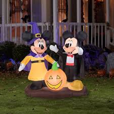 Mickey Minnie Mouse Airblown Inflatable Halloween Yard Decoration Lighted Lawn Ebay Disney Halloween Decorations Disney Halloween Halloween Inflatables