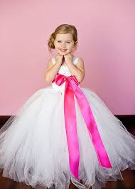White And Hot Pink Flower Girl Tutu Dresses Tu Tu Dress Flower Girl Dresses Tutu Flower Girl White Flower Girl Dresses