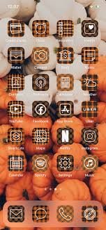 Fall Plaid 54 App Pack Aesthetic Iphone Ios14 App Icons Etsy In 2021 App Icon App Store Icon Homescreen Iphone