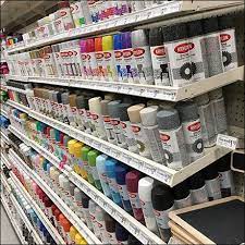 Krylon Spray Paint Gravity Feed Gondola Shelf Fixtures Close Up