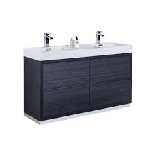 Freestanding bathroom vanities freestanding bathroom vanities offer versatility and convenience, since there are so many styles, shapes and sizes from which to … Bliss 60 Double Sink Gray Oak Free Standing Vanity
