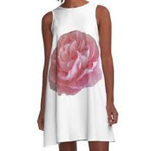 Pink Carnation On A Transparent Background A Line Dress By Ellenhenry With Images A Line Dress