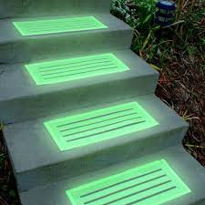 L indoor outdoor stair treads rubber step mats: Skymall Glow In The Dark Indoor Outdoor Stair Treads Set Of 4 Buy Online In Antigua And Barbuda At Antigua Desertcart Com Productid 178478918