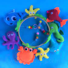 Under The Sea Theme Cot Mobile Made For Order Cotmobile Diy Srilanka Kids Roomdecor Kidsroomdecor Under The Sea Theme Sea Theme Cot Mobile