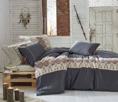 Ecocotton Organik Pamuk Cift Kisilik Nevresim Takimi Pamira Antrasit Nevresim Takimlari Nevresim Takimi Nevresim