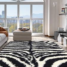 This rug will help complete the look of your sweet jojo designs room. Zebra Shaggy Rug Rug Masters Range Of Sizes Available