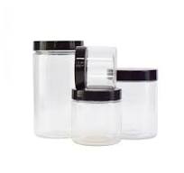 Wholesale 3oz Cr Pet Round Plastic Jar with Smooth Black Lid ...
