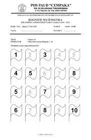 Contoh soal berhitung anak tk b mode pemasaran. Contoh Soal Ulangan Anak Tk