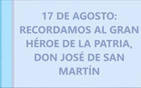 17 de agosto actividades san martin nivel inicial. 17 De Agosto Dia Del General Don Jose De San Martin Instituto Inmaculada Concepcion