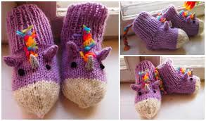 Slippers like these can be seen across the middle east (my lebanese family) as well as usa, canada, south america, northern. Knit Unicorn Socks Slippers Free Knitting Pattern