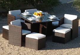 Haiti Cube Dining Set In Standard Coffee Weave Colour 4 Seat Dining Table With Four Ch Garden Dining Set Rattan Garden Furniture Sets Rattan Garden Furniture