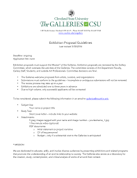 Cover letter of art museum curator cv template is also available. Exhibition Proposal Guidelines