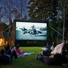 Try hosting an outdoor movie night in your backyard, complete with a table offering all the movie fixings. Open Air Cinema Cinebox Home 9 X5 Backyard High Def Theater Sys 16x9 Night Vision Universe Night Vision Thermal Imaging Equipment