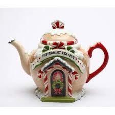 Santa S Village Ceramic Teapot Tea Pots Tea Pot Set Painted Teapot