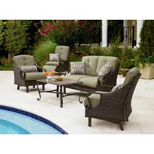 Peyton 4 Piece Seating Set Decorate Your Outdoors With Style Sears Patio Furniture Cushions Lounge Chair Outdoor Outdoor Lounge Set