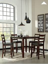 Coviar Dining Room Counter 5 Piece Table Set This Counter Table Set Raises The Bar On Ho Counter Height Dining Sets Dining Sets Modern Modern Furniture Sets
