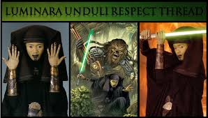 Where does the green lightsaber go in luminara? Luminara Unduli Respect Thread