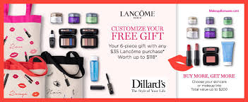 dillard s free bonus gifts from lancôme