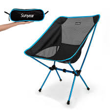 Sunyear Lightweight Compact Folding Camping Backpack Chairs Portable Breathable Comfortable Perfect Backpacking Chair Camping Chairs Folding Camping Chairs