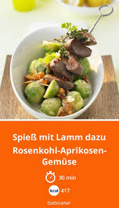 Spiess Mit Lamm Dazu Rosenkohl Aprikosen Gemuse Rezept In 2020 Rezepte Rosenkohl Einfache Gerichte