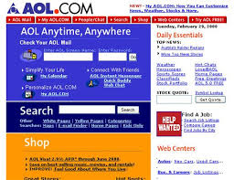 aol website template design throwback thursday website