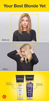 Keep Your Blonde Hair Looking Its Brightest Best With John Frieda Go Blonder Violet Crush Go Blonder Lightens You Blonde Hair Looks Hair Styles Hair Looks