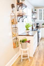 The Morris Manor Home Tour Vintage White Farmhouse Kitchen Magazine Produce Storage Rack Open Shelf W Small Kitchen Decor Kitchen Renovation Kitchen Remodel