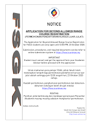 The online registration portal would be opened to students to register on their own. Smp Unimas Course Registration Andri