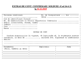 Ce este un extras de cont. Extras De Cont Confirmare Sold ClienÈ›i Model Util La Dosar Inventariere Anuala La 31 12 2019 Editabil Cabinetexpert Ro Blog Contabilitate