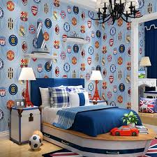 Children Football Wallpaper Blue Or White Large Wall Decor Bedroom Children Room Boy Kids Room Wallpaper