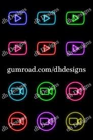 Neon Icon Set App Logo Inspiration App Iphone App Design
