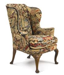 A George Ii Needlework Upholstered Walnut Wing Armchair Armchair Furniture Chair Antique Chairs