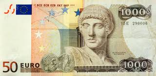 Diese erste serie wurde weiterentwickelt und eine zweite. A 50 Euro Bill And A 1000 Drachmen Bill Combined Stock Photo Picture And Royalty Free Image Image 11222060