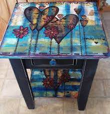 Because here at funkthishouse, i'm on the hunt for wild and funky items to feature, so you don't have to run around the internet like a chicken wearing tap shoes. Painted Table Whimsical Painted Furniture Whimsical Furniture Painted Furniture