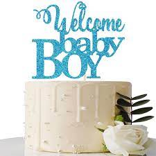 Buy Blue Welcome Baby Boy Cake Topper Baby Shower Party Decorations Baby Boy First Birthday Party Decorations Gender Reveal For Baby Boy Party Decorations Online In Vietnam B07g2y178r