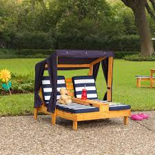Double Chaise Longue Enfant Avec Porte Gobelets Blanc Et Bleu Mobilier Exterieur En Palettes Palette Exterieure Palette Diy