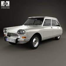 3d Model Of Citroen Ami 8 1969 Citroen Citroen Car Berline