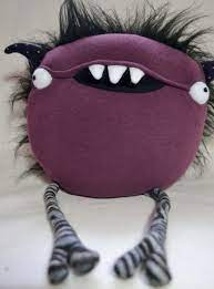 Plush Monster Halloween Horror Art Doll Stuffed Toy Monster Craft Halloween Softies Handmade Stuffed Animals